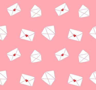 Seamless pattern of hand drawn doodle sketch opened letter envelope isolated on background vector