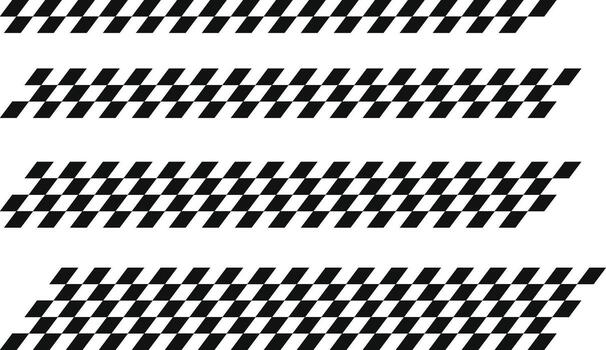Black and white checkered racing flag seamless pattern. Classic checkered race flag car finish line or start lines, White black check seamless pattern. vector