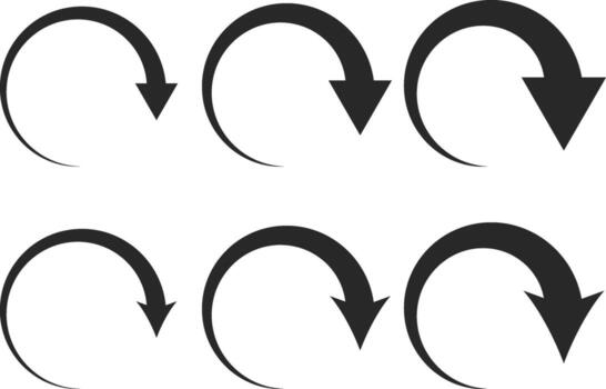 circle arrow set. Circular arrow symbol. refresh, reload arrow icons collection vector