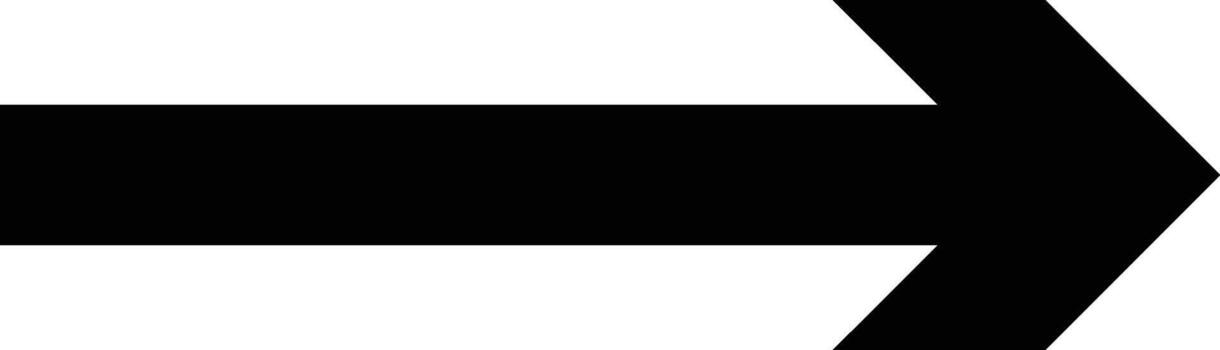 Straight long arrow set. Right pointing arrows. Long right direction arrow icons collection vector