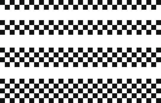Black and white checkered racing flag seamless pattern. Classic checkered race flag car finish line or start lines. White black check seamless pattern vector