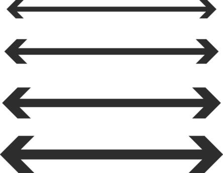 doble de un lado mano dibujado curvo punteado flecha. doble lado rayado línea flecha colocar. dos camino ondulado punto línea flecha recopilación. zigzag flecha íconos vector