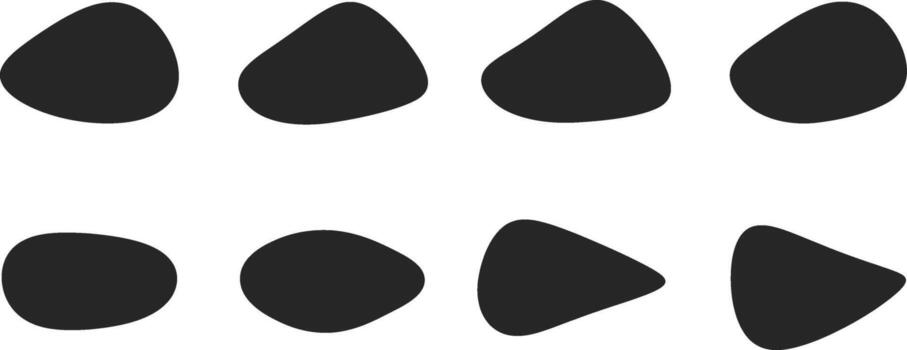 resumen gotas orgánico forma colocar. fluido líquido rectángulo formas recopilación. habla burbuja gota forma vector