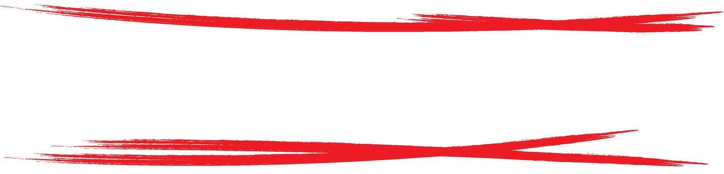 Highlighter marker lines. Red hand drawn underline. Highlighted under line hand drawing doodle art. Red stroke highlight elements. Decoration under line vector