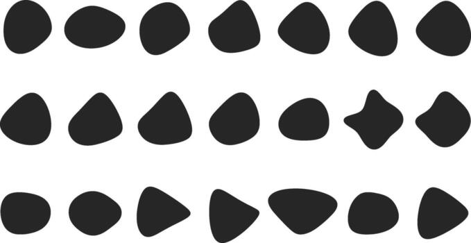 Abstract blobs organic shape set. Fluid liquid rectangle shapes collection. Speech bubble blob shape. vector