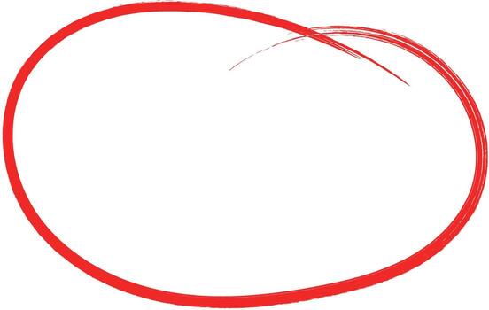 rojo mano dibujado circulo colocar. destacando mano escrito rojo color círculo. circulo calificación elementos vector