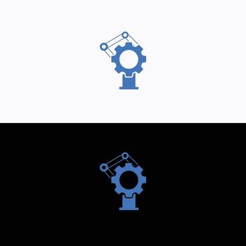 Robotics automation logo design for engineering company or ai technology startup company illustration vector