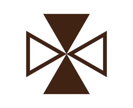 triángulo forma y triángulo contorno carrera colección marrón símbolo elemento gráfico diseño ilustración vector