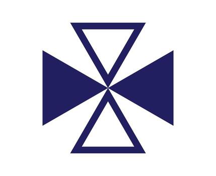 triángulo forma y triángulo contorno carrera colección azul símbolo elementos gráfico diseño ilustración vector