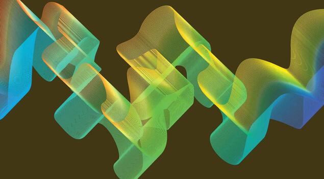 Blend Wavy Lines Curved Background Gradient Abstract Design Illustration vector