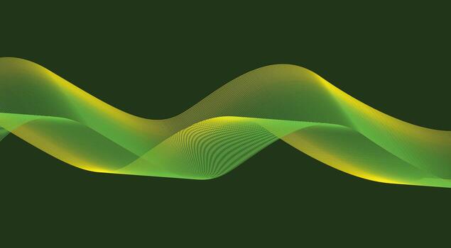 Blend Wavy Lines Curved Background Green Gradient Abstract Design Illustration vector