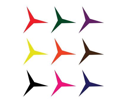 Star Sparkle Shape Collection Multicolor Design Element Illustration vector