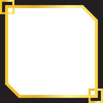 Elegant Gold Frame on Black A Sophisticated Design Element for Invitations and Art vector