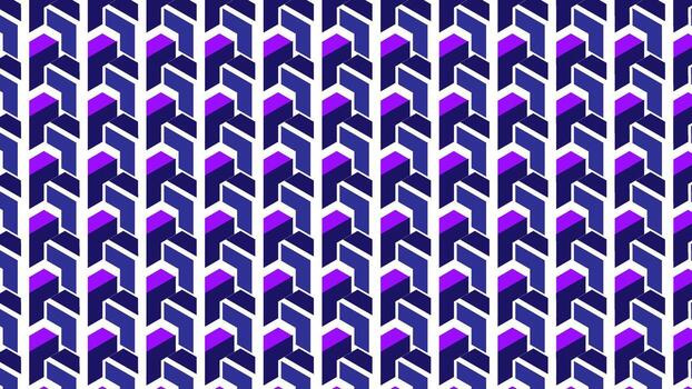 Geometric Pattern of Repeating Ascending Arrows in Purple and Blue Tones, Abstract Background Design vector