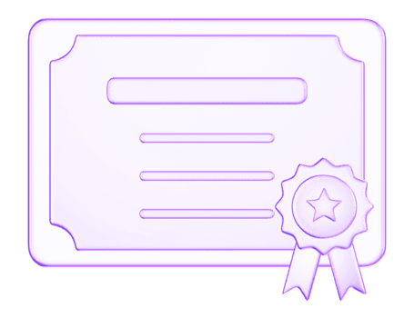 3d vetromorfismo certificato icona con nastro. lucido minimo simbolo che rappresentano risultato, premio, formazione scolastica, e riconoscimento png