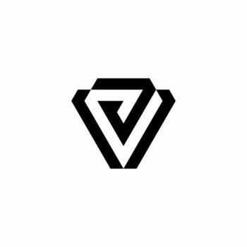 Futuristic Ve or eV monogram in a diamond or shield shape, ideal for e-sports gaming or high-tech security. Conveys value, speed, and protection. vector