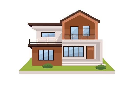 Modern House Architecture. Modern Residential Architecture Design. Modern House Architecture. vector