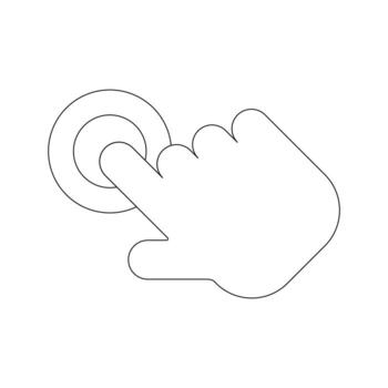 Hand icons click and Cursor icons click, pointing hand clicks icons vector