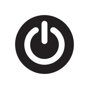 Iconic Power Button Symbol Depicting Technology Connectivity and Universal Functionality Featuring a Simple Circular Shape and Intuitive Design vector