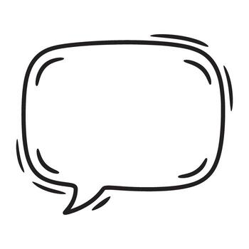 Hand Drawn Speech Bubble with a Quirky and Expressive Style Perfect for Adding Personality to Your Designs vector