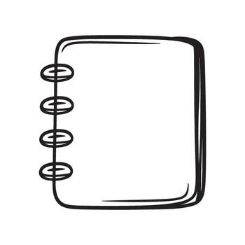 Minimalist Sketchbook Illustration with Spiral Binding A Simple and Clean Design for Artistic Pursuits and Creative Projects vector