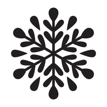 Detailed Snowflake Illustration A Symmetrical Design with Rounded Elements and Clean Lines Creating a Winter Themed Graphic vector