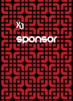 Sponsor branding pattern in red and black. vector