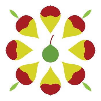 simétrico resumen rebanado geométrico modelo vector