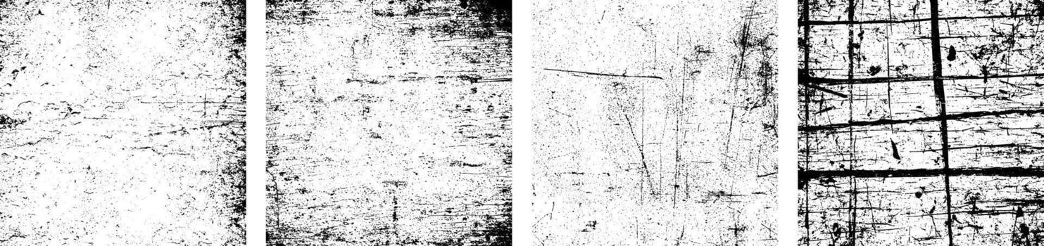 Grunge texture seamless set for print, web, and motion graphics. Featuring transparent overlays and raster noise. vector