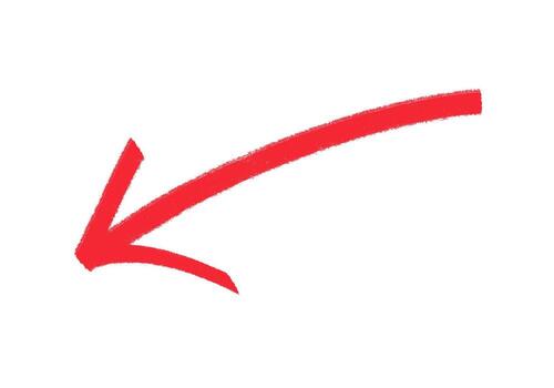 vibrante rojo flecha señalando hacia el inferior izquierda en un limpiar blanco antecedentes indicando dirección y orientación vector