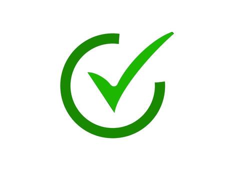 Vibrant green check mark confirming completion isolated on a white background symbolizing approval and validation in a clean and modern design vector