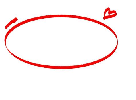 Handdrawn red oval encircling a message on a white background decorated with a heart creating a romantic and playful frame for personalized content vector