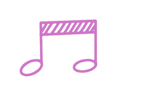 caprichoso rosado musical Nota flotante en un blanco espacio simbolizando creatividad alegre expresión y el universal idioma de música en un minimalista estético vector