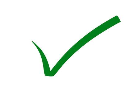 Vibrant green checkmark confirming approval on a clean white background symbolizing success validation and positive affirmation in a simple modern design vector