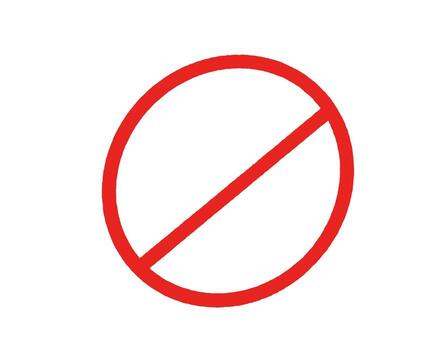 Vibrant red prohibition sign on a clean white background symbolizing restriction denial and the concept of forbidden access with a clea vector