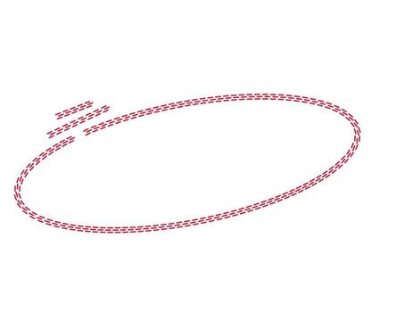 resumen rayado oval forma flotante en vacío espacio creando un sentido de Perímetro y minimalista diseño con un moderno limpiar estético vector