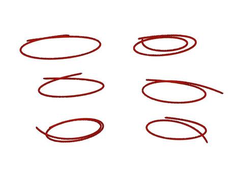 dibujado a mano rojo círculos destacando llave información en un blanco antecedentes enfatizando atención y importancia para educativo o negocio metro vector