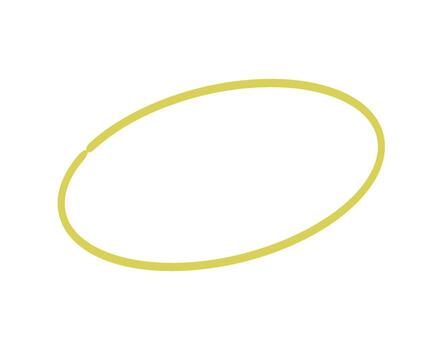 Yellow oval highlighting on a white background emphasizing a key element creating focus and drawing attention to important information vector