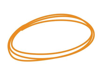 Handdrawn orange oval highlighting on a white background emphasizing key information with a playful and attentiongrabbing design elemen vector