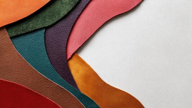 A variety of different colored leathers photo