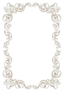 A decorative frame with swirls and swirls photo