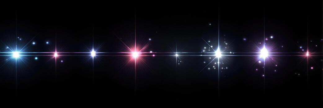 un grupo de vistoso luces en un negro antecedentes foto