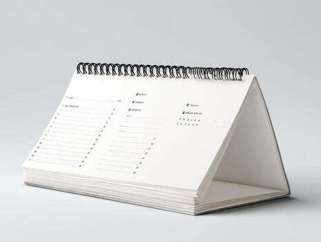 A white notebook with a spiral bound spiral bound notebook photo