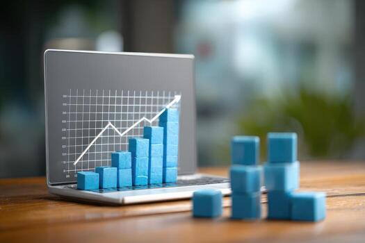 How to use a laptop for business photo