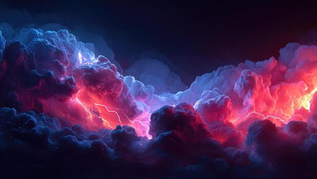 un vistoso nube con relámpago en el cielo foto