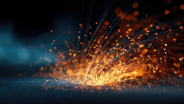 A close up of sparks flying from a spark plug photo