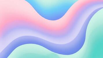 pastell vågor abstrakt lutning bakgrund med slät Färg övergångar och vätska rörelse. video