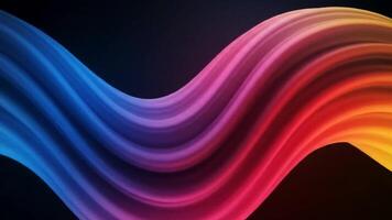 dinamico arcobaleno onda astratto pendenza fluente sfondo animazione ciclo continuo. video