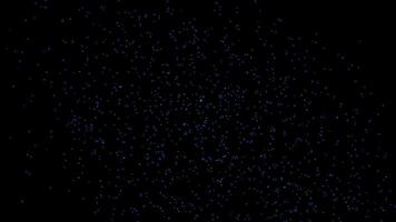 blå lysande partiklar rör på sig diagonalt på mörk bakgrund abstrakt animering för trogen rörelse grafik och digital bakgrunder video
