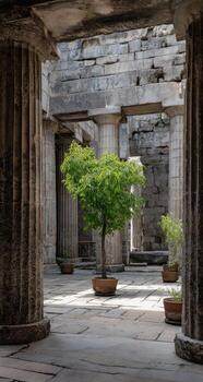 A tree in a pot photo